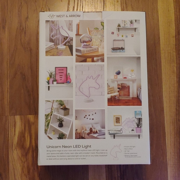 🎁West & Arrow 12" Purple LED Unicorn Light NIB - Picture 3 of 4